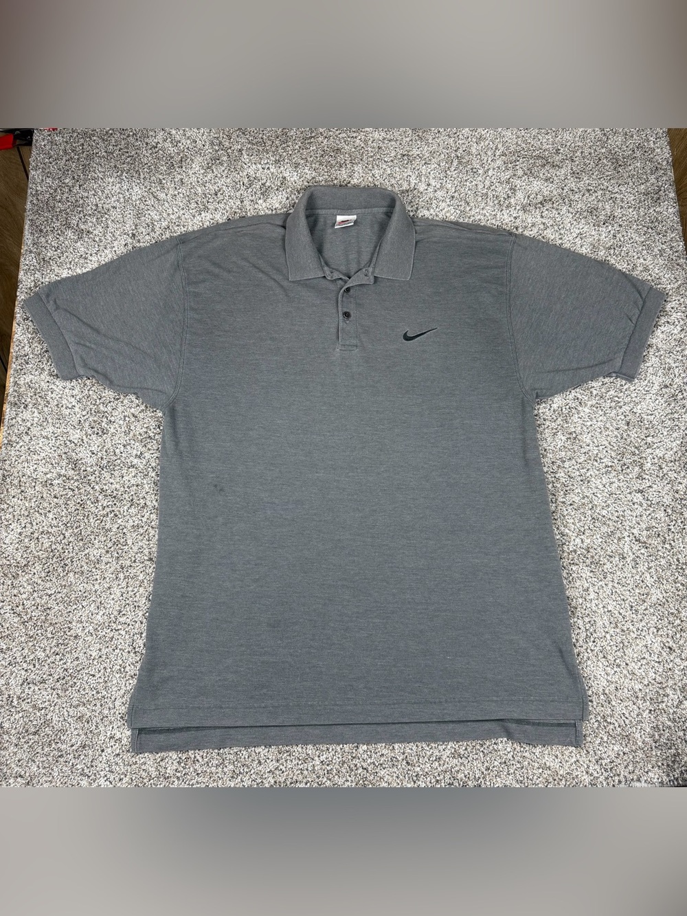 Vintage 90s Sz XL Men’s Nike Short Sleeve Golf Polo Shirt Heather Grey